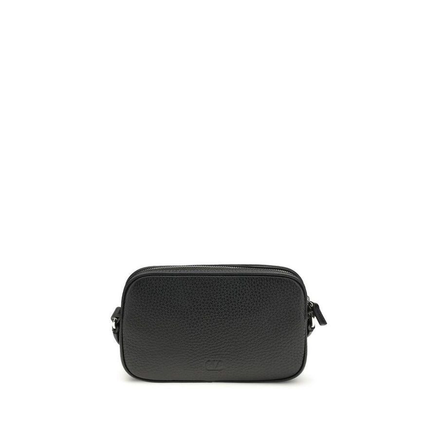 Valentino Garavani 100% Calf Leather Bos Taurus crossbody bag in black