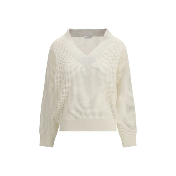 Brunello Cucinelli 100% Cashmere sweater in beige