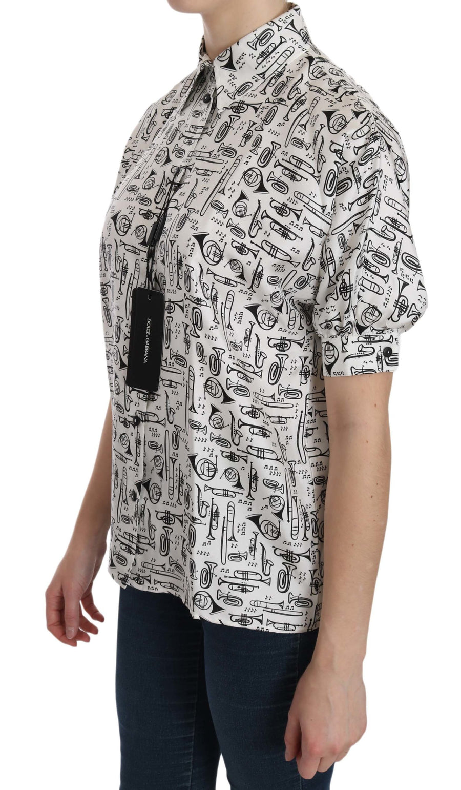 Dolce & Gabbana 100% Silk blouse in white