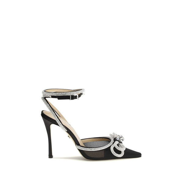 Mach & Mach Silk satin upper pump in black