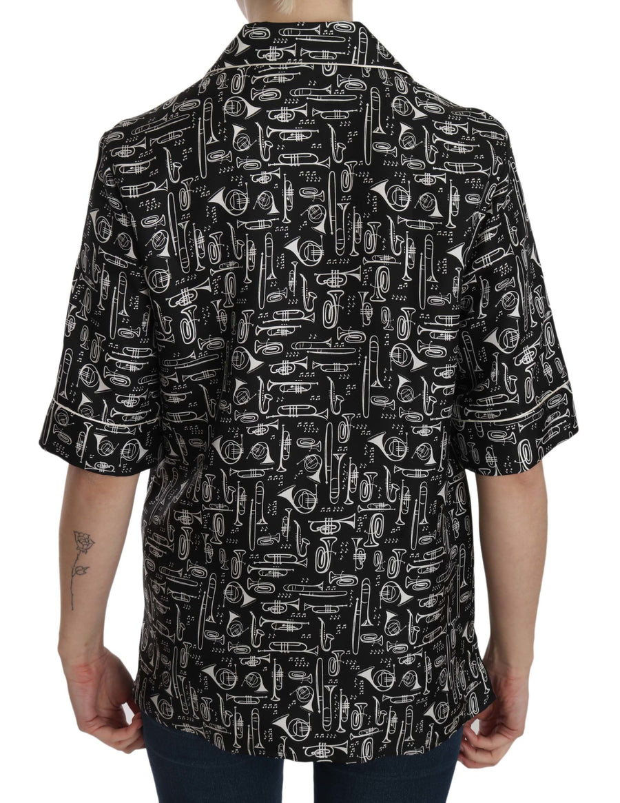 Dolce & Gabbana 100% Silk shirt in black