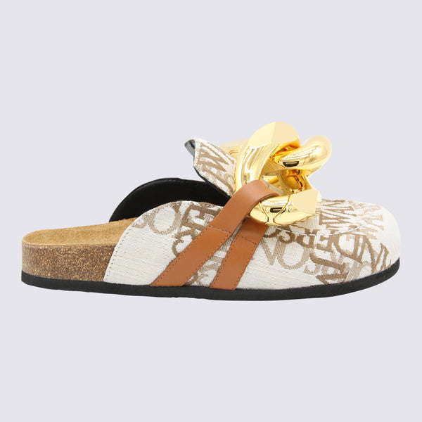 J.W.Anderson Cotton blend mule in beige