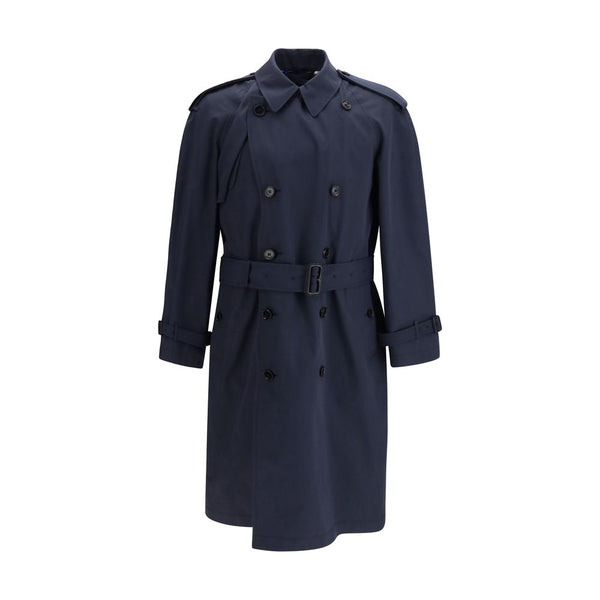 Burberry 67% Polyester 33% Cotton trench coat in navy