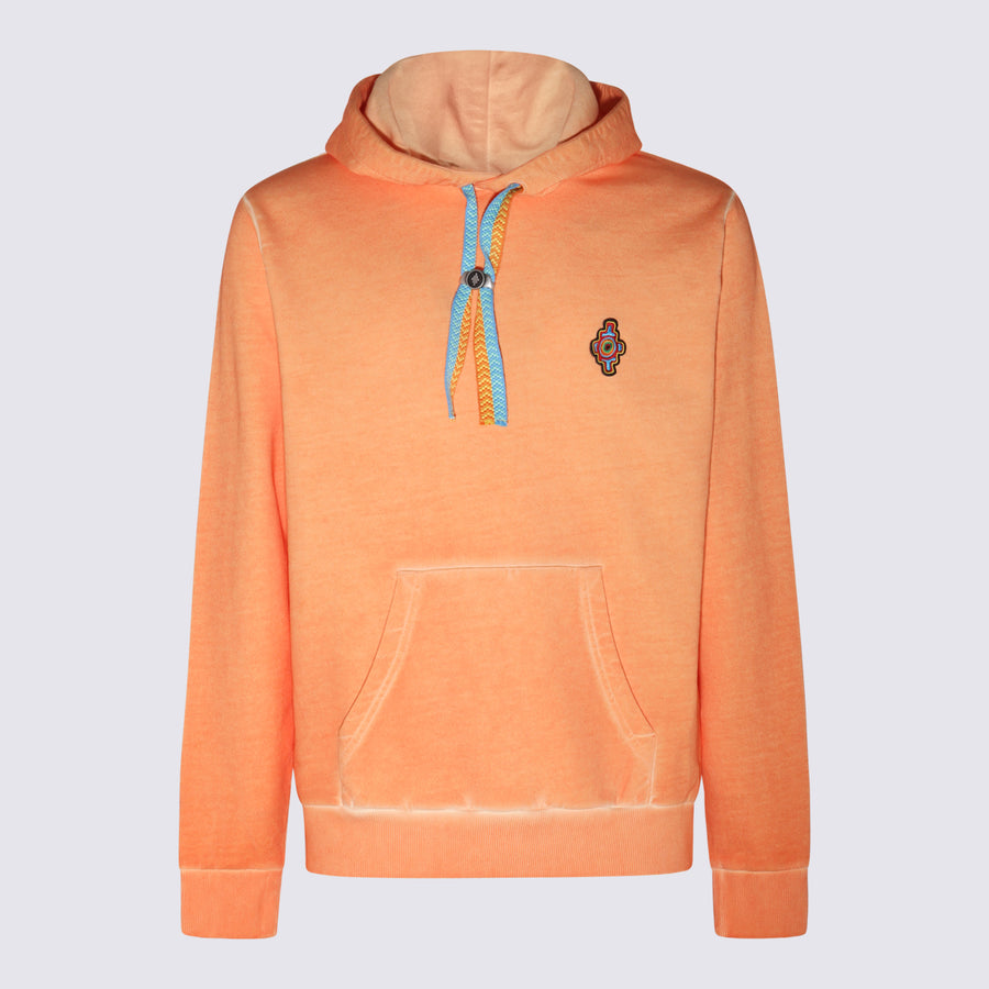 Marcelo Burlon 100% Cotton hoodie in orange