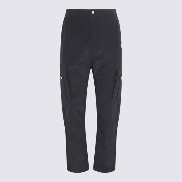 Marcelo Burlon 100% Nylon cargo pants in black