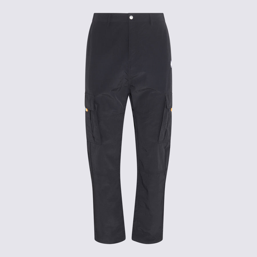 Marcelo Burlon 100% Nylon cargo pants in black