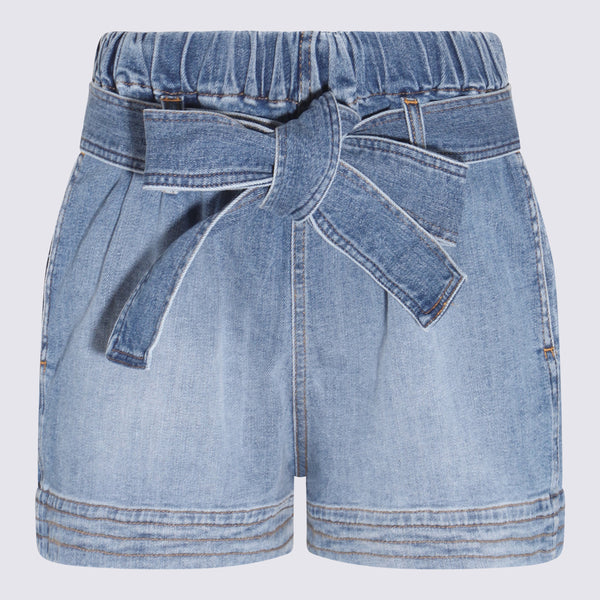 Stella McCartney 55% Polyester denim shorts in blue