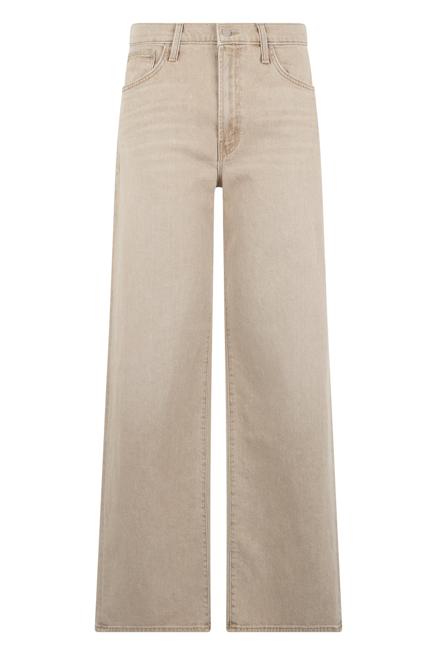 Wide-Leg Cotton Jeans Caramel