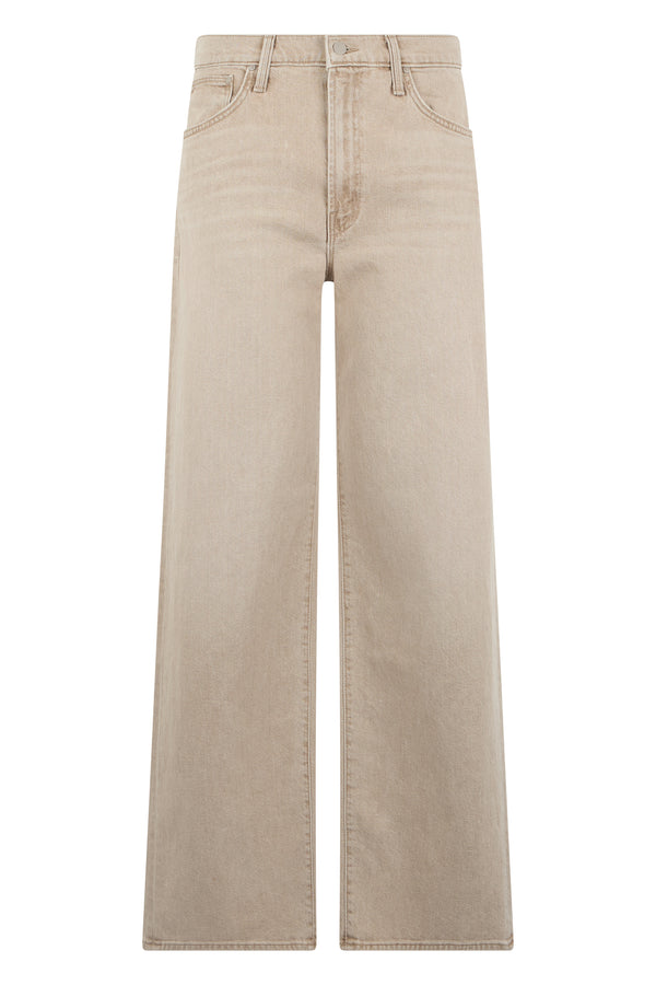 Wide-Leg Cotton Jeans Caramel