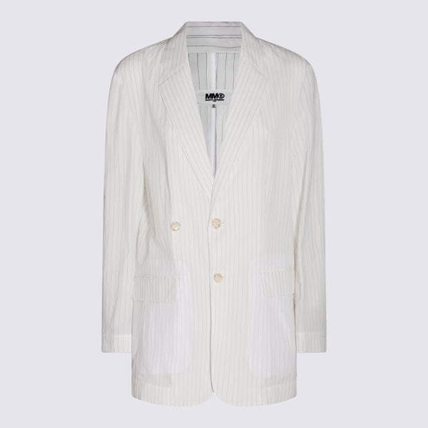 MM6 Maison Margiela 100% Cotton blazer in white