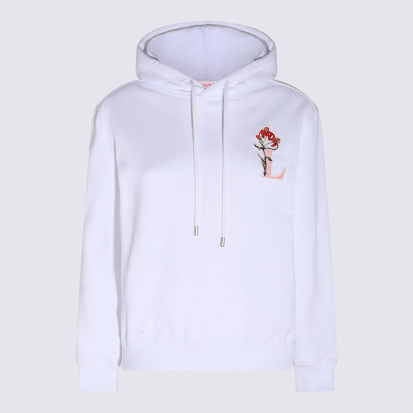 Lanvin 100% Cotton hoodie in white