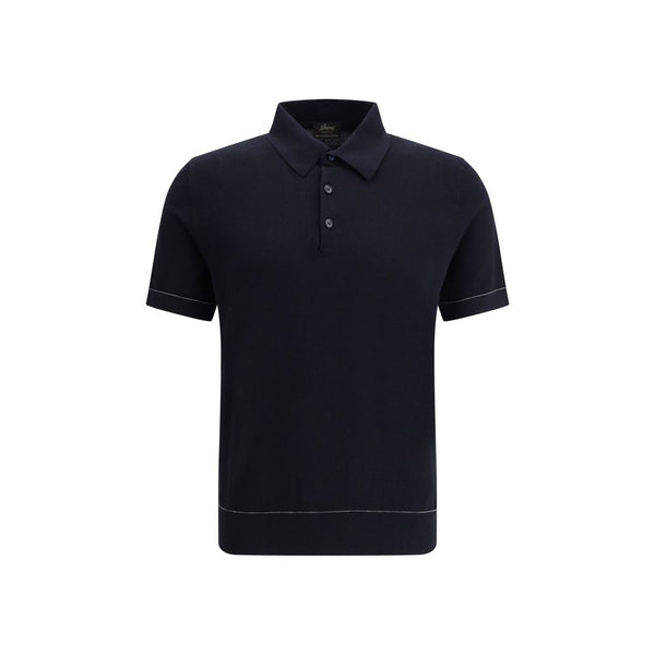 Brioni 100% Cotton polo shirt in black