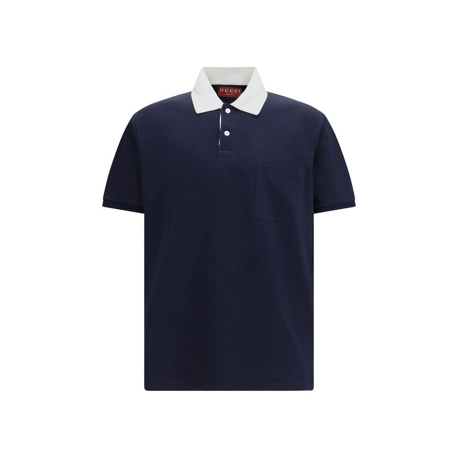 Gucci 97% Cotton polo shirt in navy