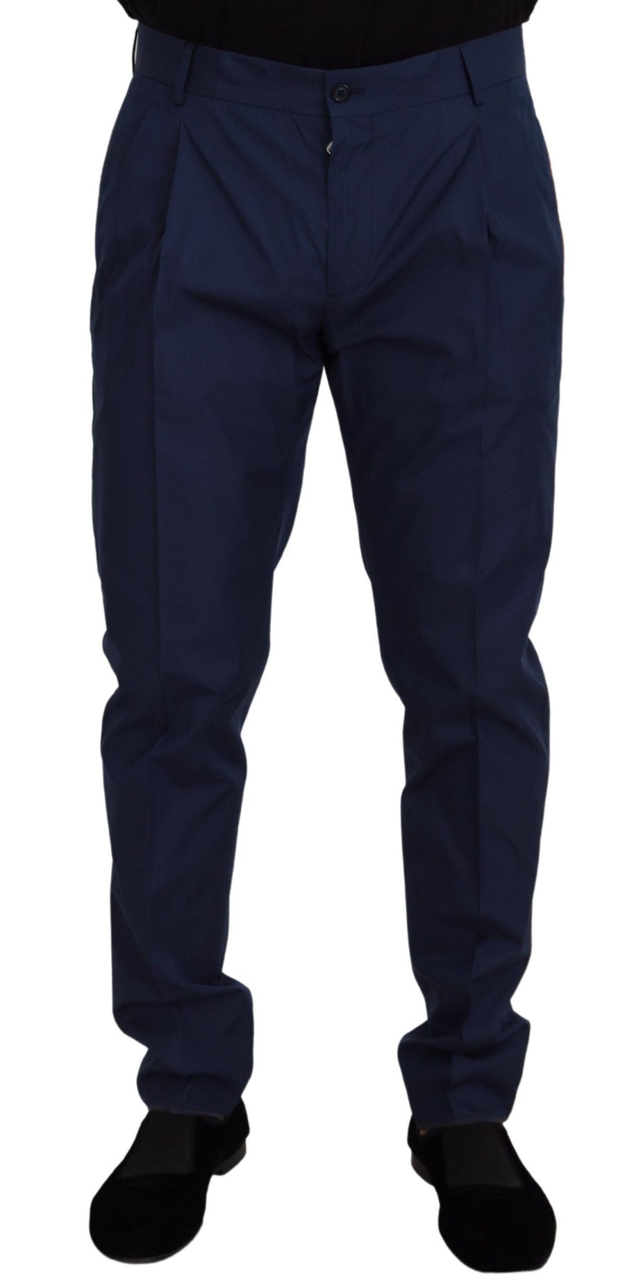 Dolce & Gabbana 81% Cotton trousers in navy