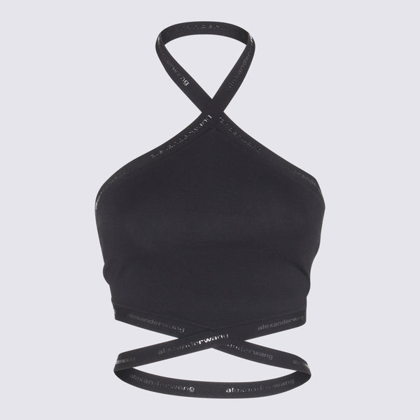 Alexander Wang 53% Viscose bodysuit in black