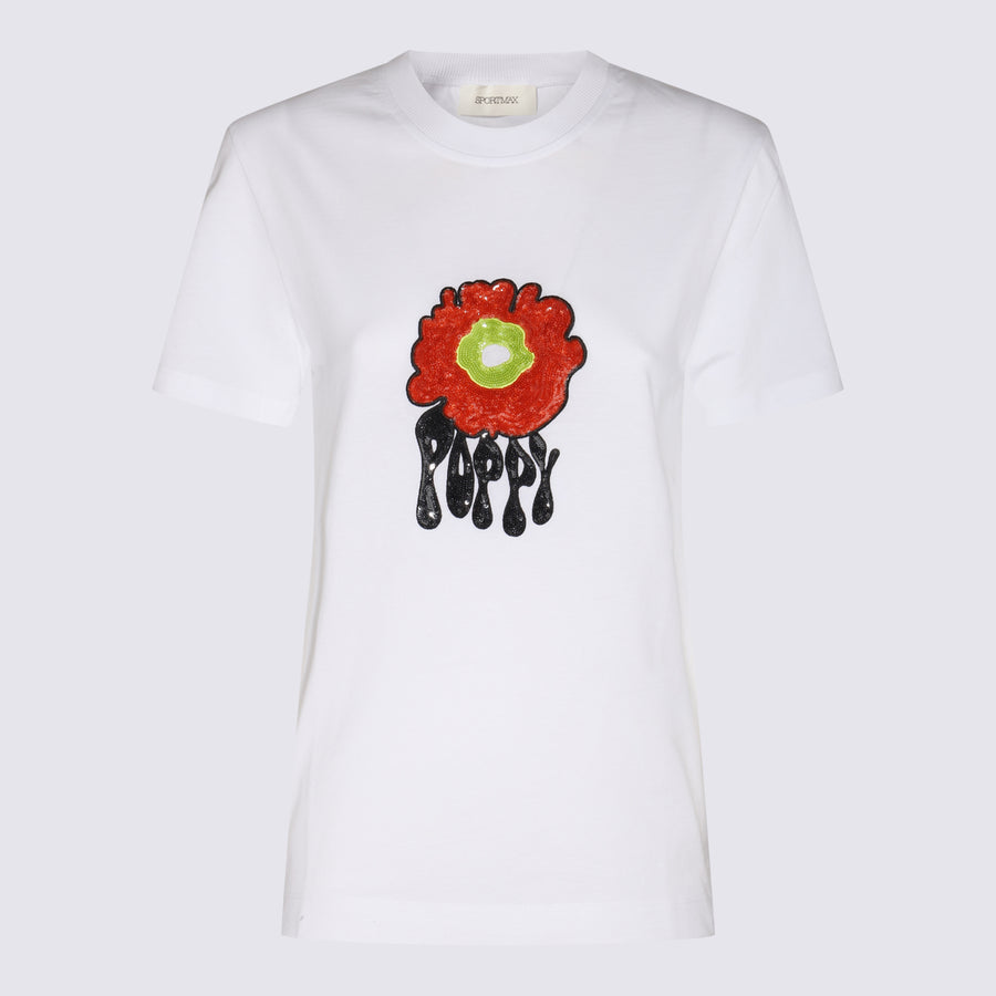 Sportmax 100% cotton t-shirt in white