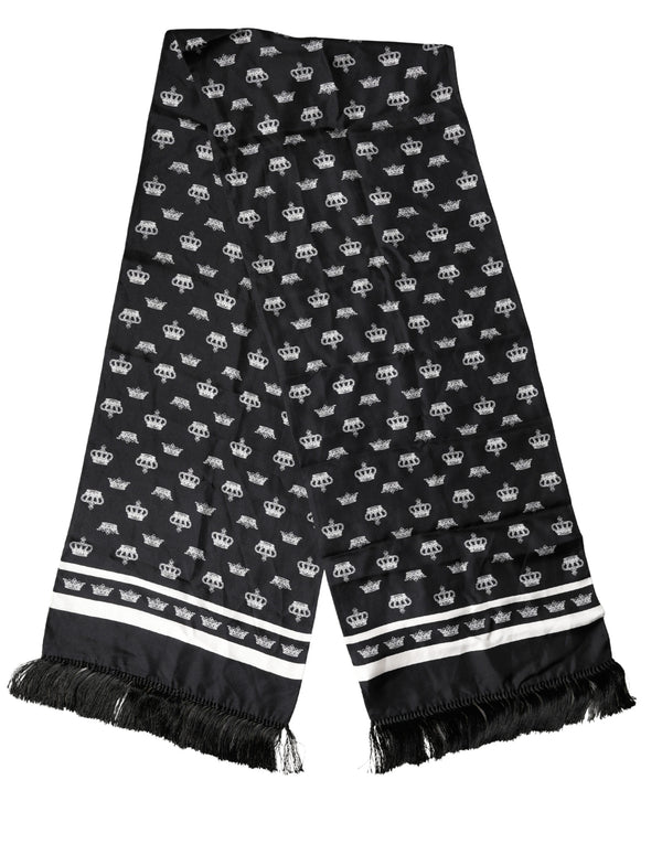 Dolce & Gabbana 100% Silk scarf in black