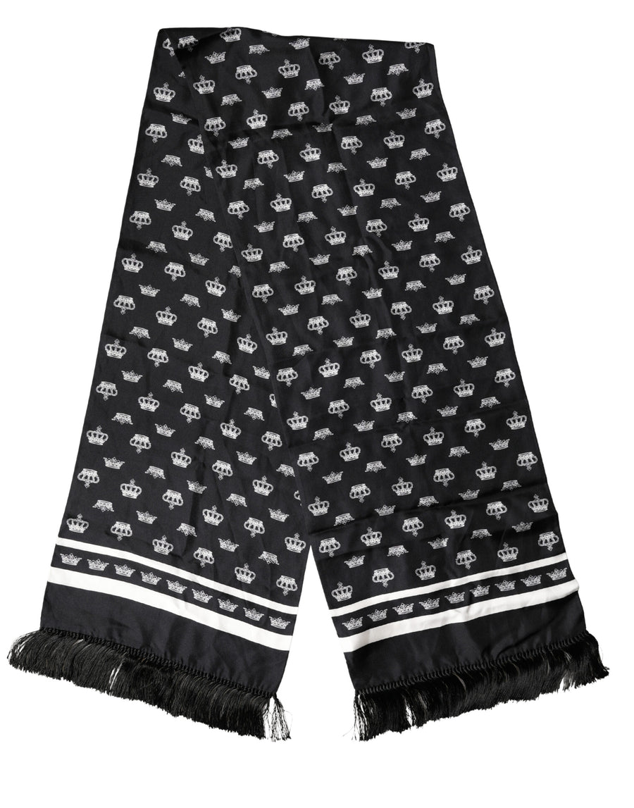 Dolce & Gabbana 100% Silk scarf in black