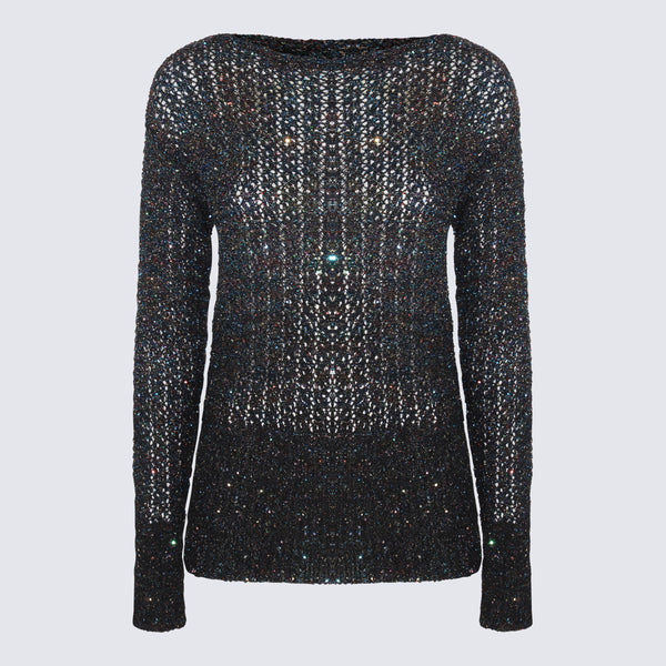 Maison Margiela 53% Polyamide sweater in navy