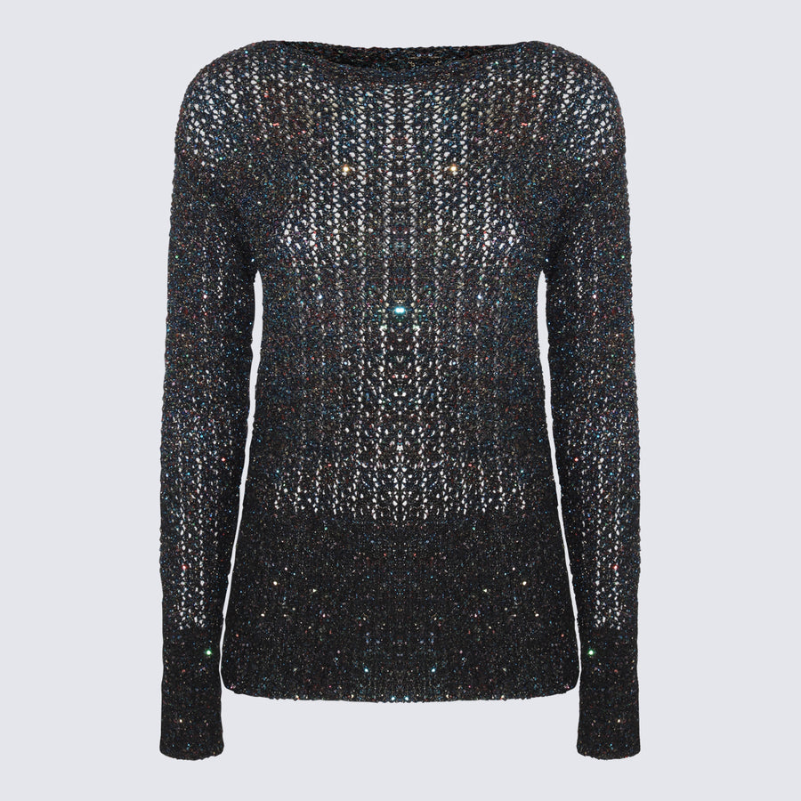 Maison Margiela 53% Polyamide sweater in navy