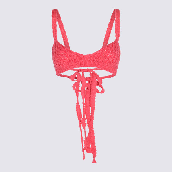 Alanui 100% Wool bodysuit in pink