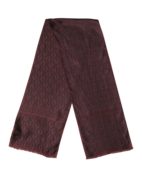 Dolce & Gabbana 100% Silk scarf in burgundy