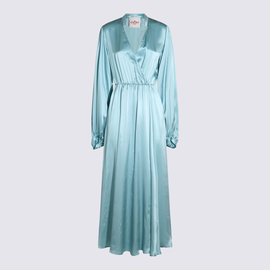 Crida 100% Silk dress in blue