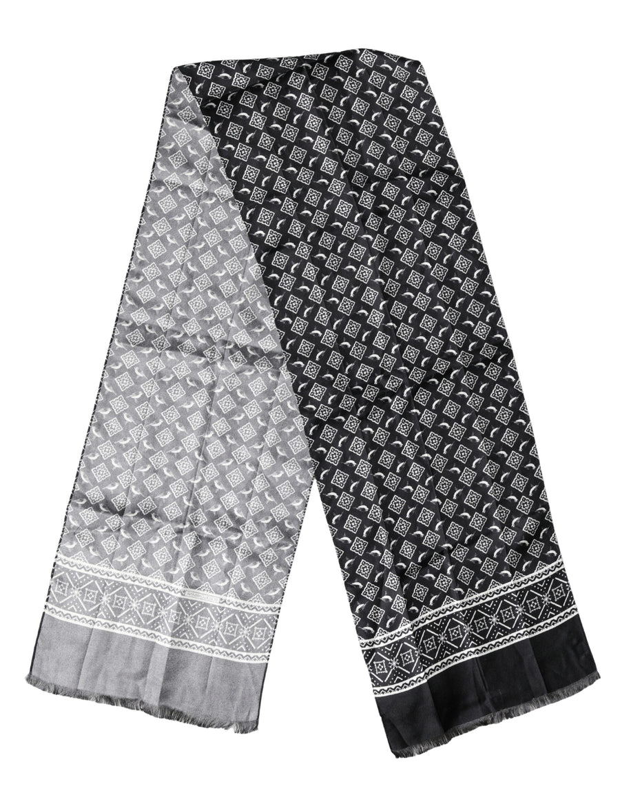Dolce & Gabbana 100% Silk scarf in black