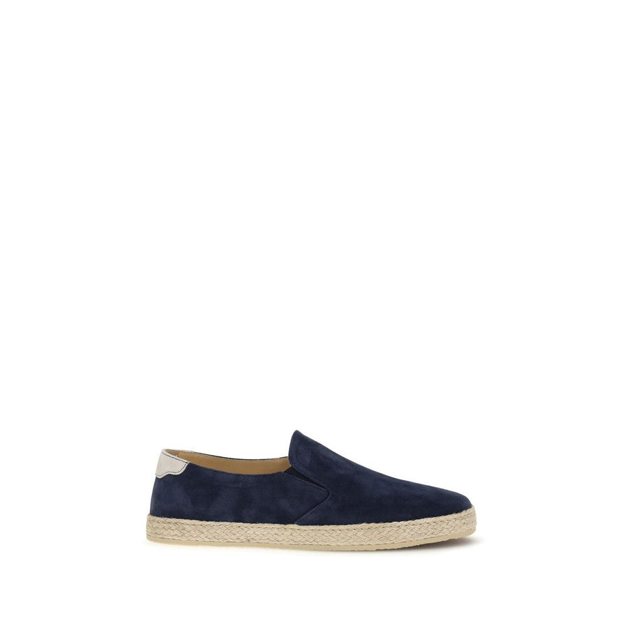 Brunello Cucinelli Upper: 100% Calf Leather Bos Taurus; Sole: 100% Rubber espadrille flat in navy