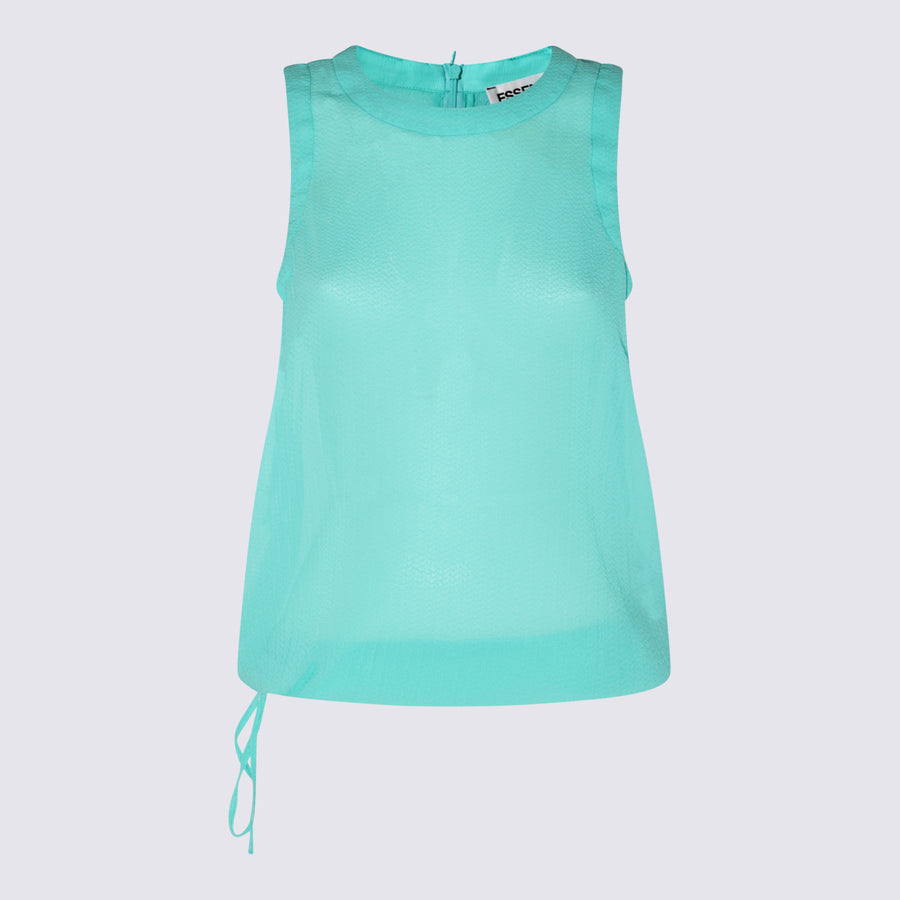 Essentiel Antwerp 100% Polyester tank top in turquoise