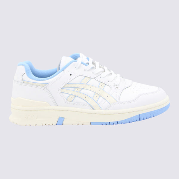 Asics Leather & textile upper sneakers in white