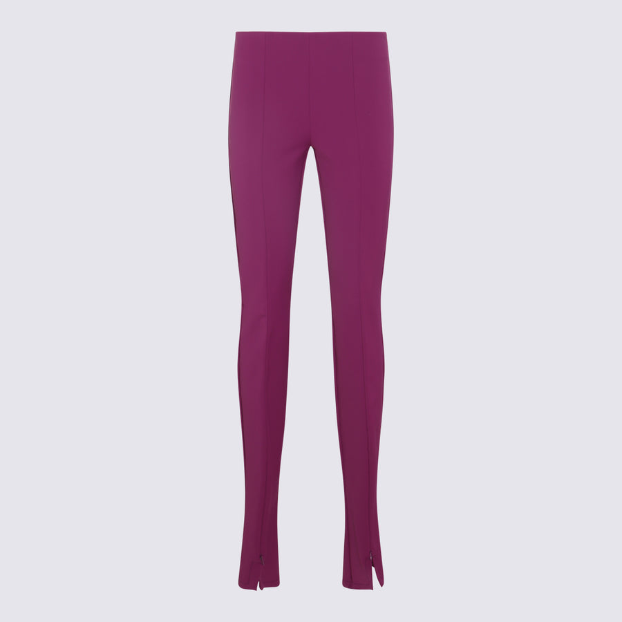 Sportmax 88% Nylon trousers in purple