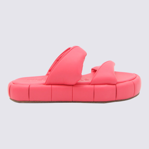 Themoire' Neoprene upper platform flat in pink