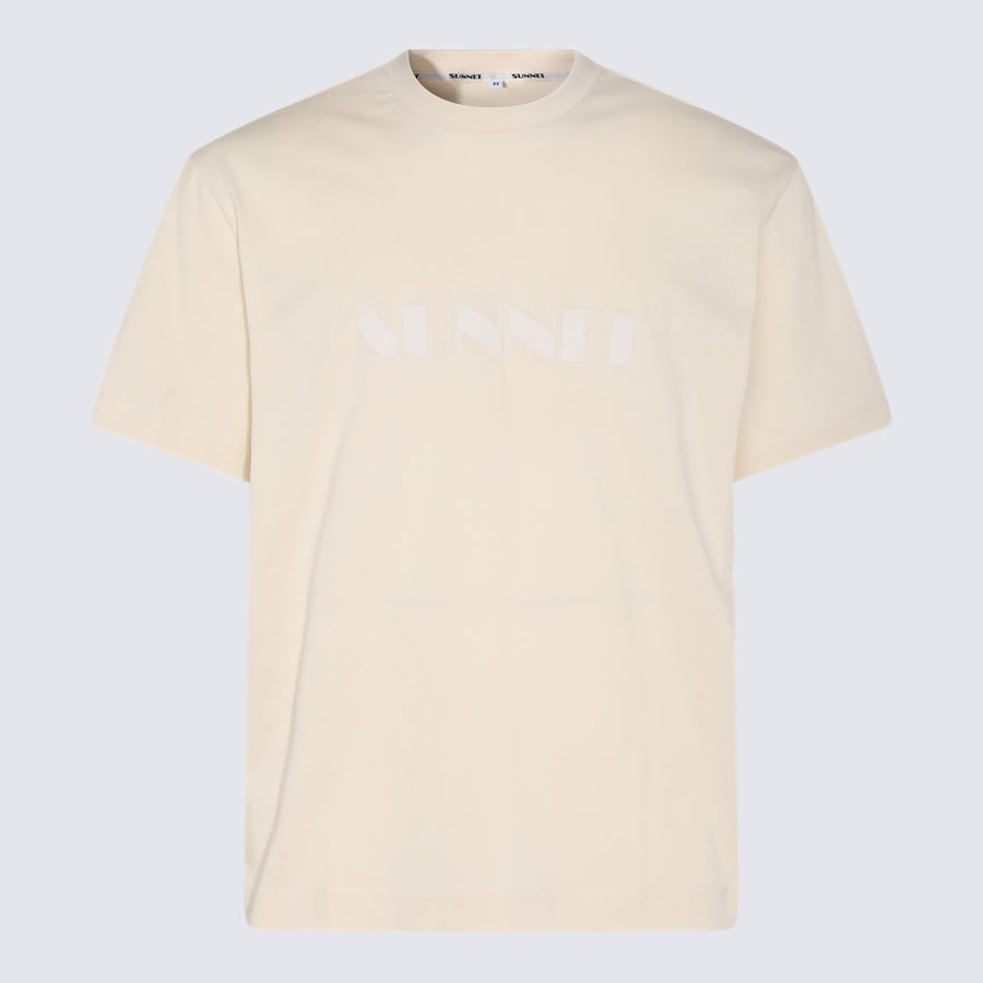 Sunnei 100% Cotton t-shirt in beige