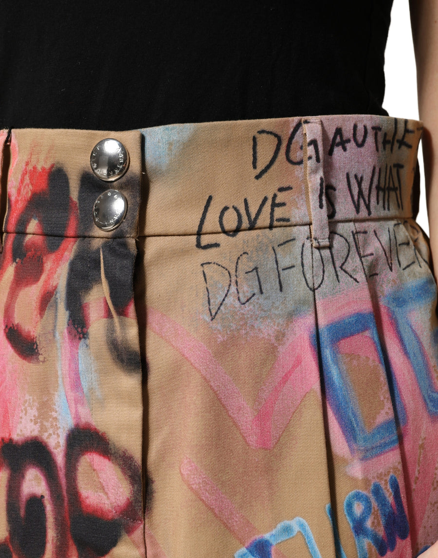 Dolce & Gabbana 65% Polyester mini skirt in beige