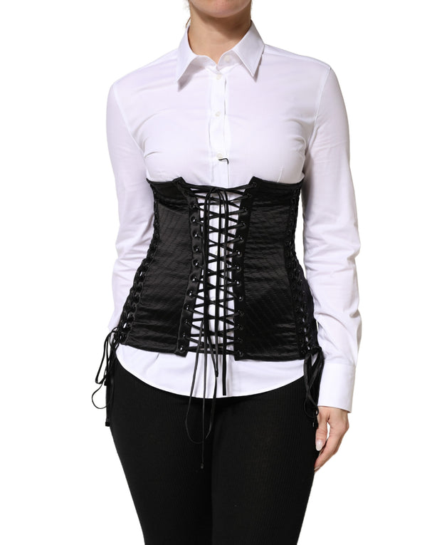 Dolce & Gabbana 97% Silk corset in black