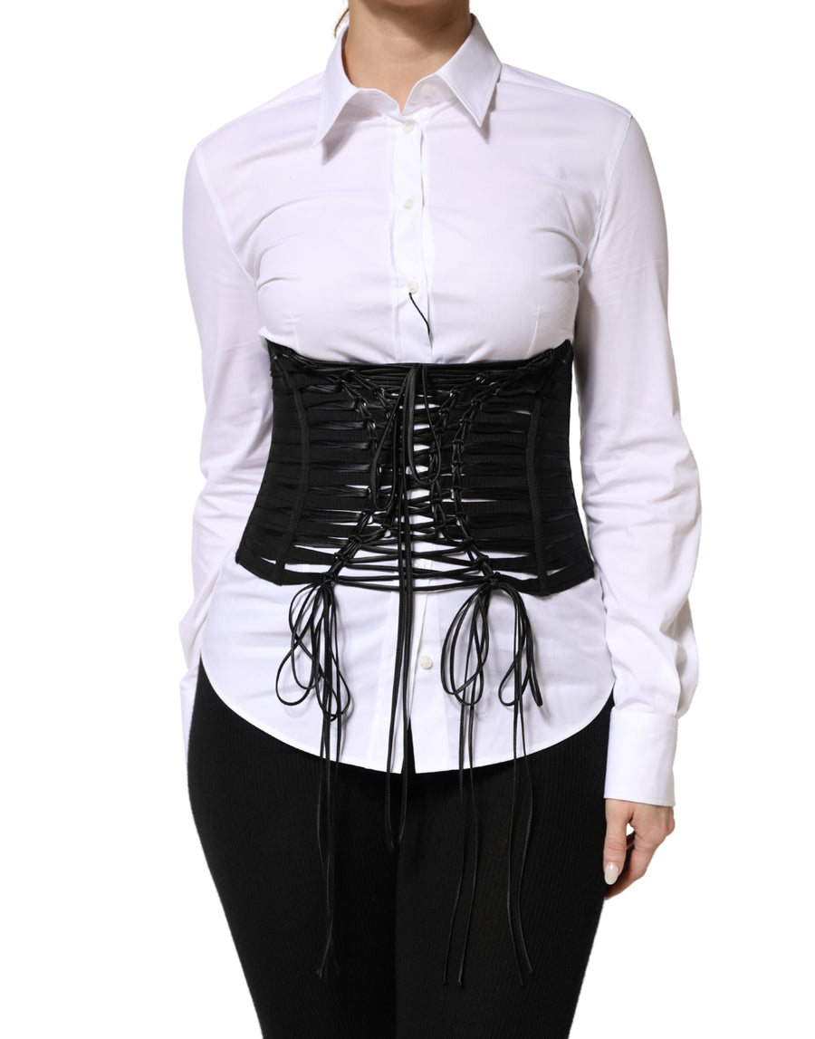 Dolce & Gabbana 50% Polyester corset top in black