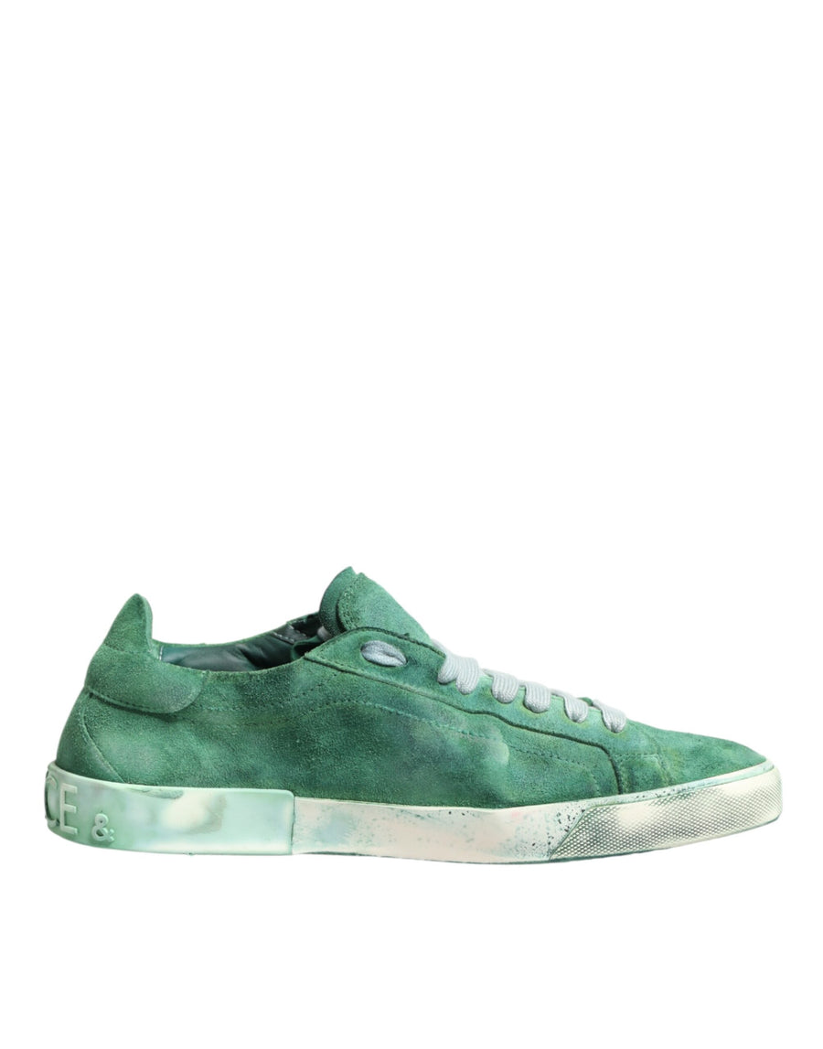 Dolce & Gabbana Suede Leather sneaker in green