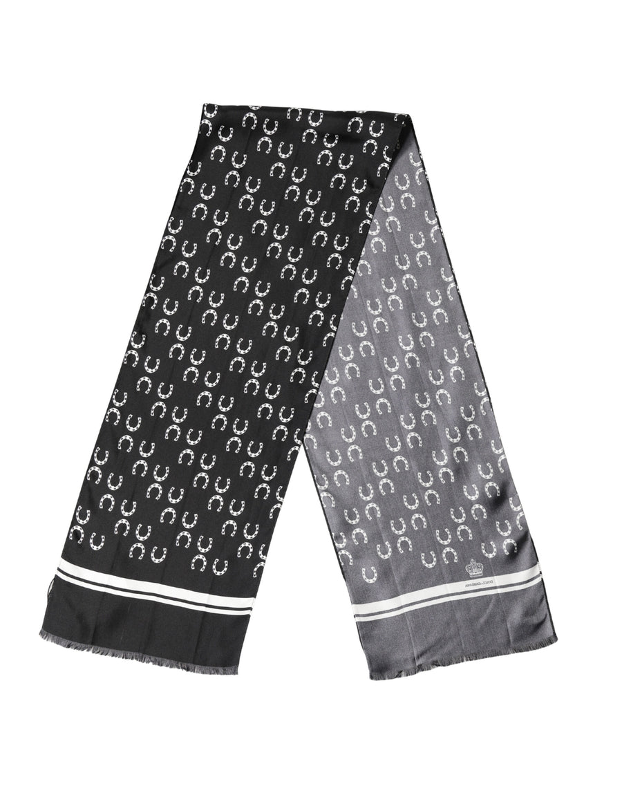 Dolce & Gabbana 100% Silk scarf in black