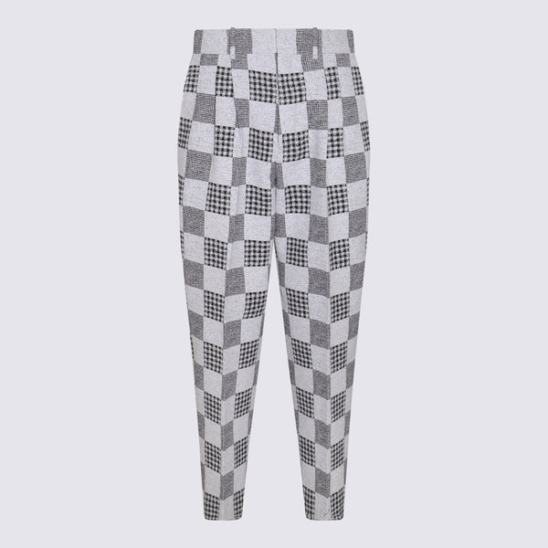 Kenzo 63% cotton trousers in white