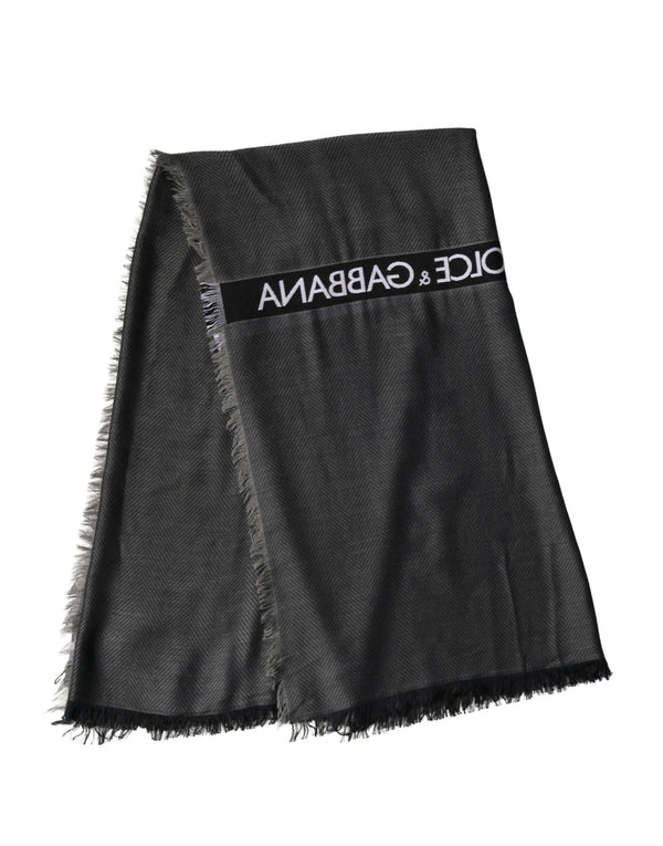 Dolce & Gabbana 53% Modal 7% Silk 40% Wool shawl in black