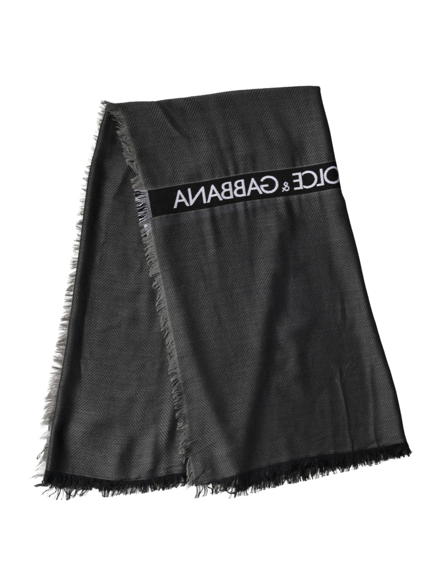 Dolce & Gabbana 53% Modal 7% Silk 40% Wool shawl in black