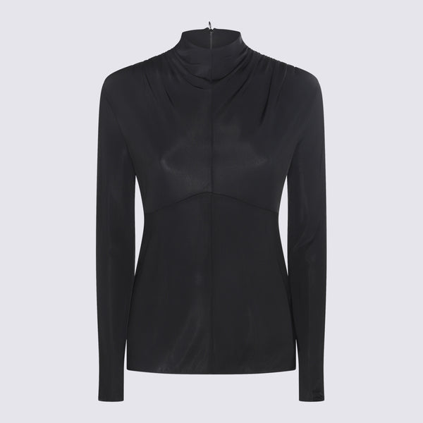 Jil Sander 92% Viscose blouse in black