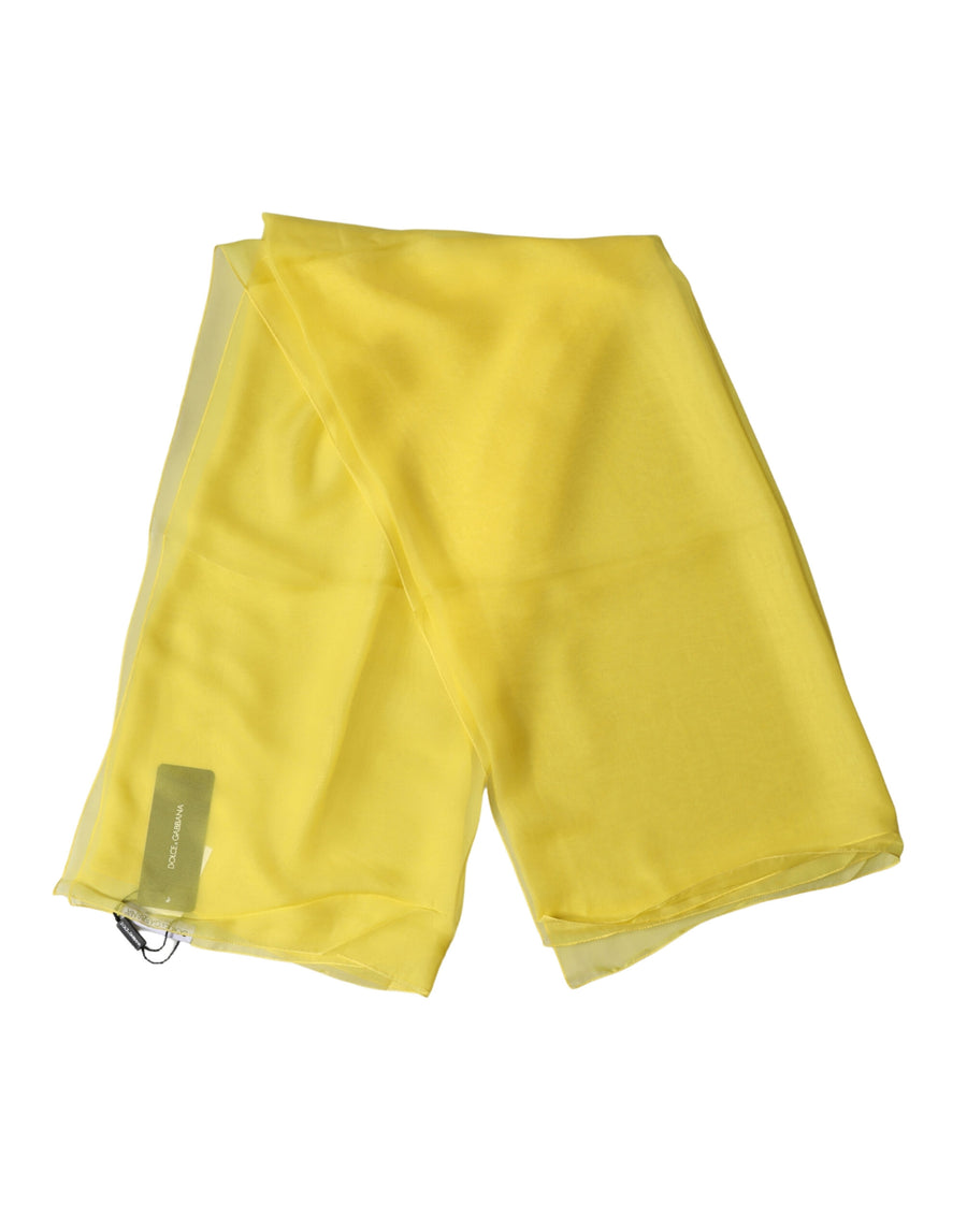 Dolce & Gabbana 100% Silk scarf in yellow