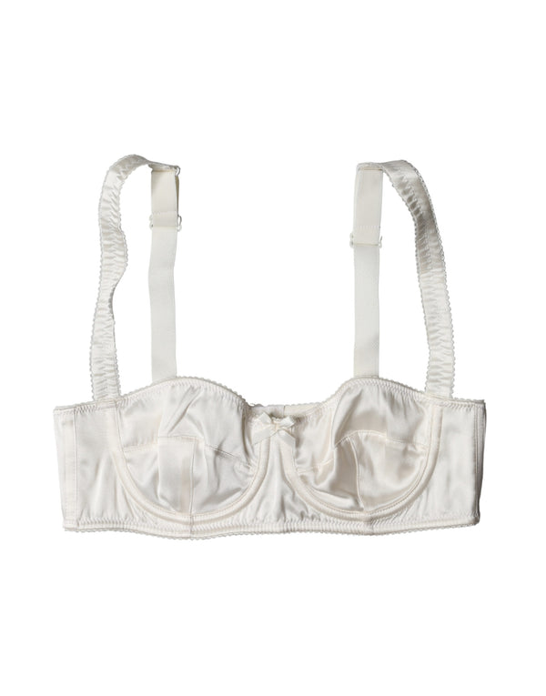 Dolce & Gabbana 94% Silk bra in white