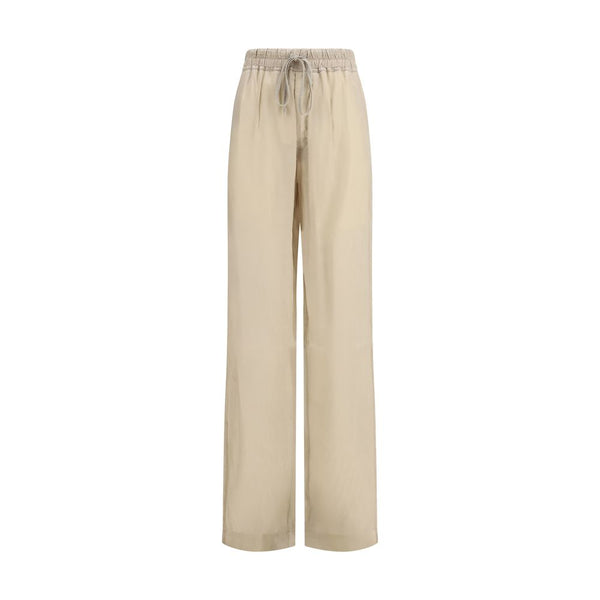 Rick Owens 100% Cupro trousers in beige