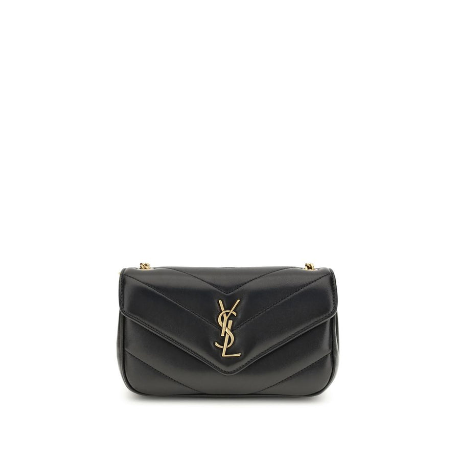 Saint Laurent 100% Lambskin shoulder bag in black