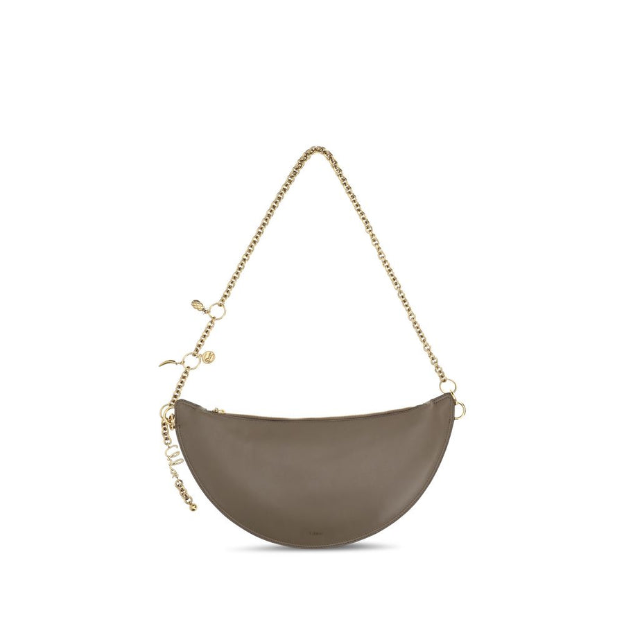 Chloé 100% Calf Leather Bos Taurus shoulder bag in gray