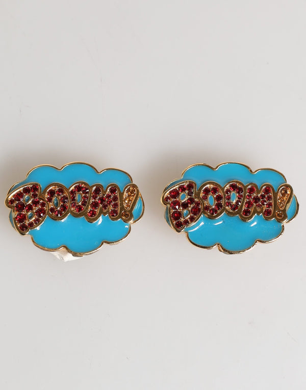 Dolce & Gabbana 10% Enamel 80% Real Brass 05% Glass 05% Resin earrings in gold