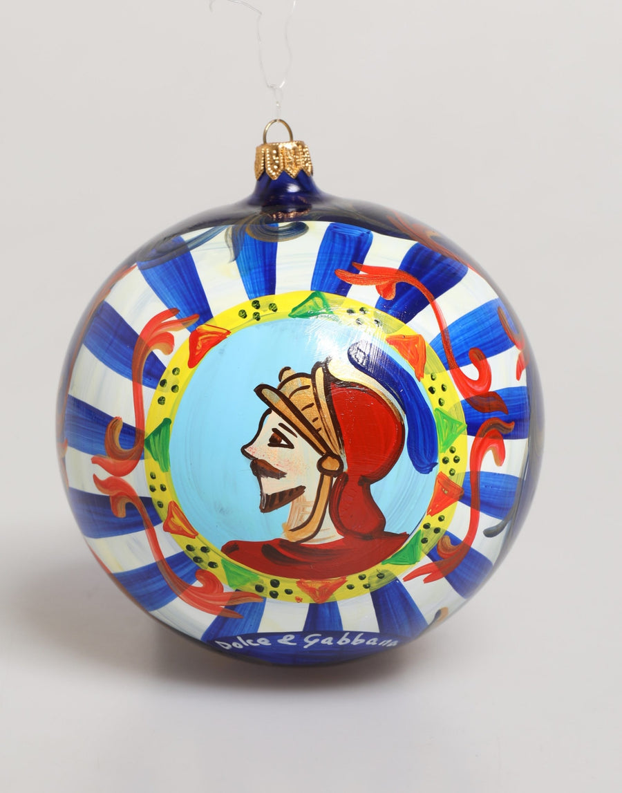 Multicolor Hand Painted Sicilian Ornament Christmas Ball Aluminium+01rilic Paint+glass Accessory